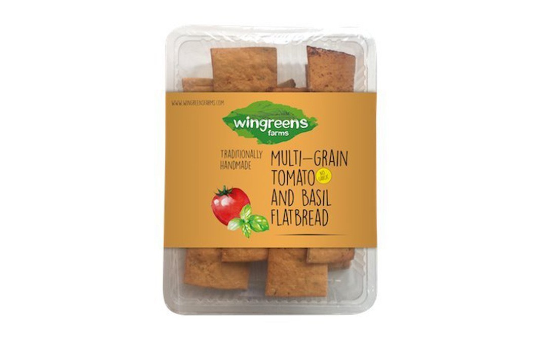 Wingreens Farms Multi-Grain Tomato And Basil Flat Bread   Box  100 grams